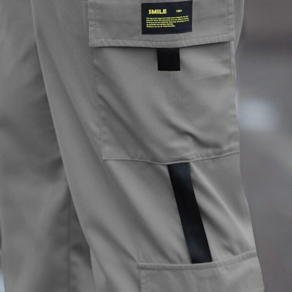 Grey Mens Cargo Pants - Picture 3 of 4
